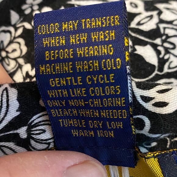 Charter Club BOHO Button Up Cotton Black & White Womens Jacket Size 2X - Picture 9 of 9